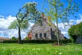 Saint Nicolai Church, a medieval church in central Simrishamn in springtime, Southern Sweden Royalty Free Stock Photo