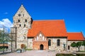 Saint Nicolai Church, a medieval church in central Simrishamn in springtime, Southern Sweden Royalty Free Stock Photo