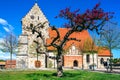 Saint Nicolai Church, a medieval church in central Simrishamn in springtime, Southern Sweden Royalty Free Stock Photo