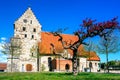 Saint Nicolai Church, a medieval church in central Simrishamn in springtime, Southern Sweden Royalty Free Stock Photo