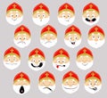 Saint Nicolas Emoticon Simple Icon Flat Design Vector Illustration