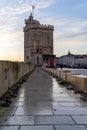 Saint-nicolas Tower in the old harbour of La Rochelle Royalty Free Stock Photo