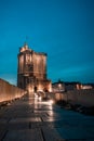 Saint Nicolas tower, one of the famous tower in the old harbour of La Rochelle Royalty Free Stock Photo