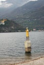 Italy; Lecco at lake Como statue of Saint Nicholas