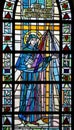Saint Faustina Kowalska in Stained Glass Royalty Free Stock Photo