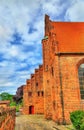Saint Olaf cathedral in the old town of Helsingor - Denmark Royalty Free Stock Photo