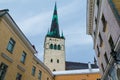 Saint Olaf`s Church in Tallinn Old Town Royalty Free Stock Photo
