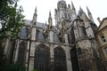 Saint-Ouen Abbey in Rouen in Normandy, France. low-angle shot.