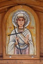 Saint Paraskeva, altarpiece in the Church of Saint Paraskeva of the Balkans near Saint Naum Monastery, Ohrid in Macedonia Royalty Free Stock Photo