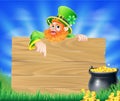 Saint Particks Day Leprechaun Sign