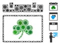 Saint Patrick Calendar Day Collage of CoronaVirus Elements