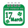 Saint Patrick calendar sheet