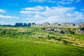 Saint Patrick cathedral inside Peel castle in Peel city in the Isle of Man Royalty Free Stock Photo