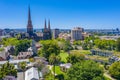 Saint Patrick cathedral viewed behind parliament gardens in Melbourne, Australia Royalty Free Stock Photo