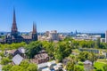 Saint Patrick cathedral viewed behind parliament gardens in Melbourne, Australia Royalty Free Stock Photo