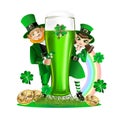 Colorful template for postcard, poster or invitation to St. Patrick`s Day Royalty Free Stock Photo