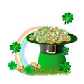 Colorful template for postcard, poster or invitation to St. Patrick`s Day Royalty Free Stock Photo