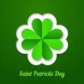 St. Patrick day background with green clover