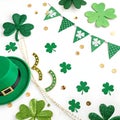 Saint Patrick Day celebration isolated on white Royalty Free Stock Photo