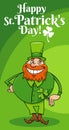 Saint Patrick Day design with funny Leprechaun character Royalty Free Stock Photo