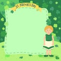 Saint Patrick Day Girl Notes Royalty Free Stock Photo