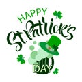 Saint Patrick Day Lettering decoration beer festival Royalty Free Stock Photo