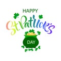 Saint Patrick Day Lettering decoration beer festival Royalty Free Stock Photo