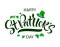 Saint Patrick Day Lettering decoration beer festival Royalty Free Stock Photo