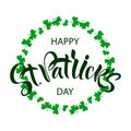 Saint Patrick Day Lettering decoration beer festival Royalty Free Stock Photo