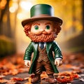 Saint Patrick Figurine Celebrating Spring and Luck Royalty Free Stock Photo