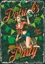 Saint Patrick flyer colorful vintage