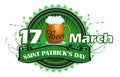 Saint Patrick green badge