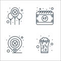 Saint patrick line icons. linear set. quality vector line set such as beer, location, calendar