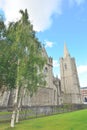 Saint Patrick`s cathedral spire in Dublin, Ireland Royalty Free Stock Photo