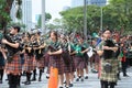 Saint Patrick`s Day Bagpipe Music Band