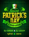 Saint Patrick`s Day celebration party invitation poster design Royalty Free Stock Photo