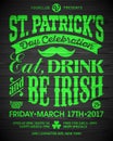 Saint Patrick`s Day celebration poster design Royalty Free Stock Photo