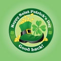 Saint Patrick`s day design boot with gold coins