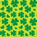 Saint Patrick's day design - Four leaf clover seamless pattern Royalty Free Stock Photo