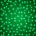 Saint Patrick`s Day green shamrock pattern. Vector background. Easy to edit design template for your projects Royalty Free Stock Photo