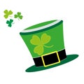 Saint Patrick`s Day of hat. Isolated on white background. Vector Royalty Free Stock Photo