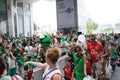 Saint Patrick`s Day parade participants