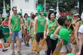 Saint Patrick`s Day parade participants Royalty Free Stock Photo