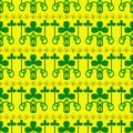 SAINT PATRICK\'S DAY seamless pattern with clover