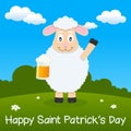 Saint Patrick s Day Sheep in a Meadow