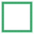 Saint Patrick\'s day square fraem with green clover leaves