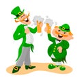 Saint Patrick`s day. Two happy Englishmen