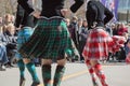 Saint Patrick`s day young women dancing