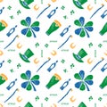 Saint Patrick seamless pattern