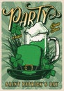 Saint Patrick vintage colorful flyer